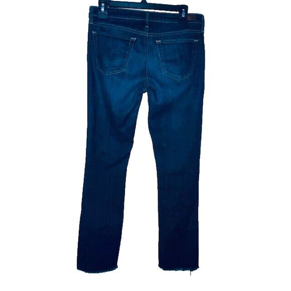 AG Jeans Womens 28R Fits 29x31 Blue Denim Alexa Mid Rise Slim Boot Frayed Hem - Picture 3 of 11